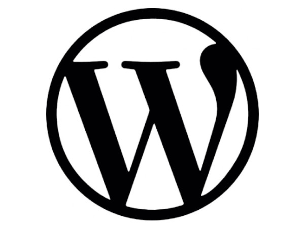 Ikona Wordpres czarno biała