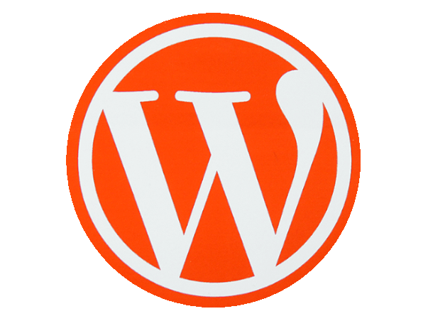 Ikona Wordpress pomarańczowa
